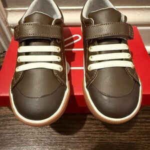 See Kai Run Dark Brown Sneakers with Velcro and Laces